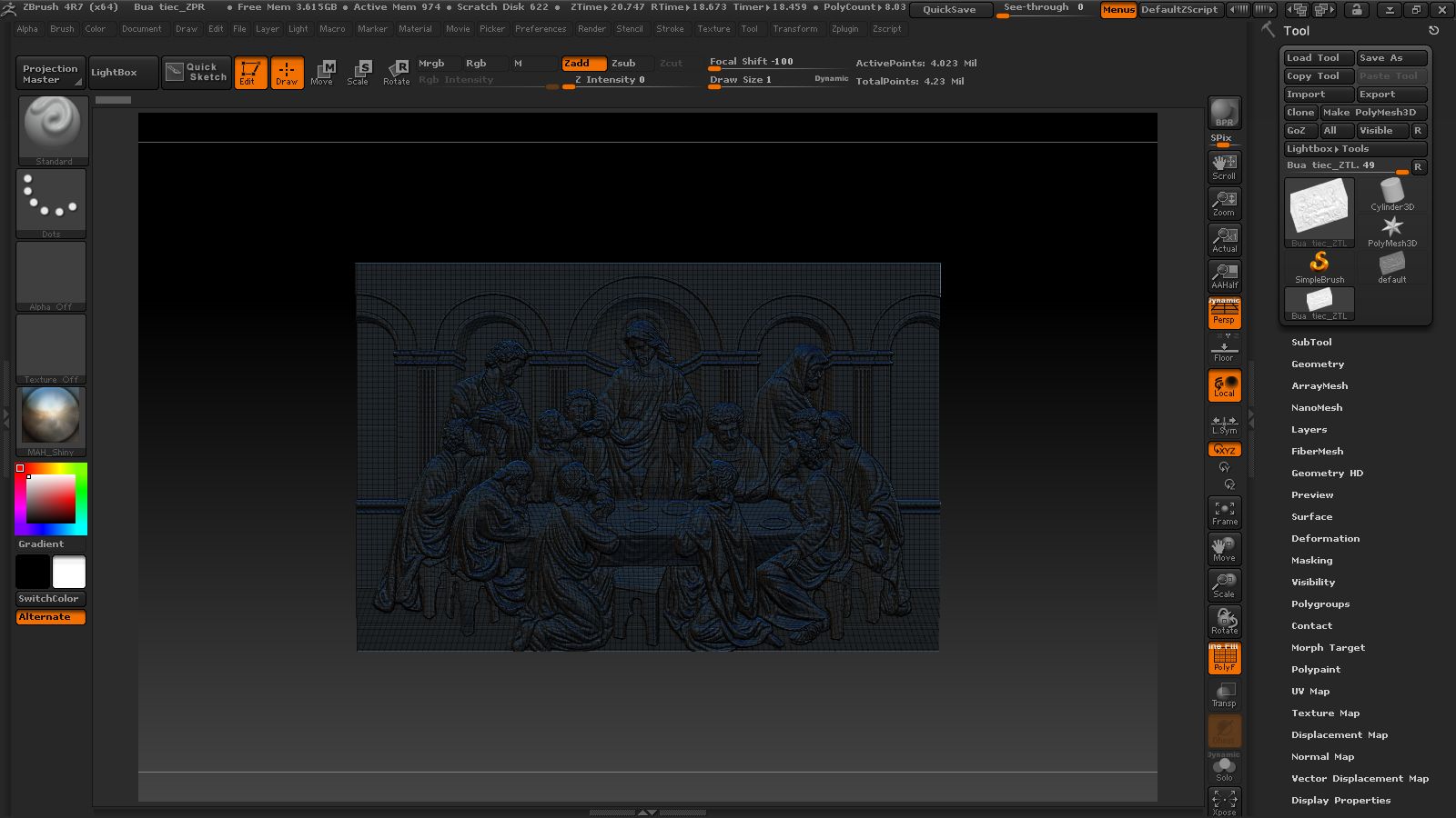 K_-(24).jpg 3D file CNC 3d Relief Model STL for Router 3 axis - The Last Supper・3D printable design to download, briarena8185