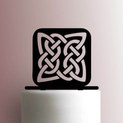 JB_Celtic-Knot-225-A941-Cake-Topper.jpg STL file CELTIC KNOT TOPPER・3D printable model to download