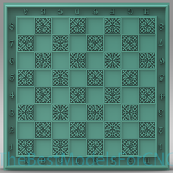 Chess-Board-Normal.png 3D Model STL File for CNC Router Laser & 3D Printer Chess Board Normal