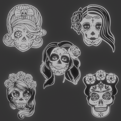 untitled.png Archivo STL CATRINA SKULLS DAY OF THE DEAD・Diseño para descargar y imprimir en 3D