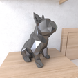 69.png Cão Bulldog Francês Lowpoly