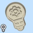 32-1.jpg Science and technology cookie cutters - #32 - light bulb (style 1)
