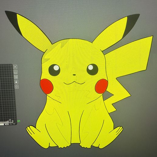 🐉 Pokemon Pikachu wall puzzle xxl 60cm・ 3MF 3D baskı için dosya