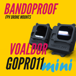 Custom_Bandoproof_Mounts-48.png STL file BANDOPROOF // GOPRO 11 MINI HORIZONTAL // FlyfishRC Volador 5/6・3D printable model to download