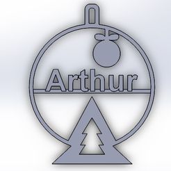 arthur.jpg Christmas bauble first name