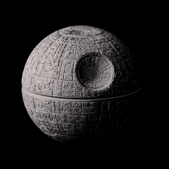 deathstar.png Free STL file Death Star scaled one in two million・3D print object to download