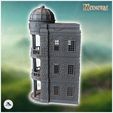 5.jpg High building with round balcony on each floor and large cupola on roof (2) - Medieval Gothic Feudal Old Archaic Saga 28mm 15mm RPG