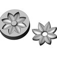 Mold-Open-Lotus-10-leaf-100mm-rosette-00.jpg Mold open lotus leaves rosette onlay relief 3D print model