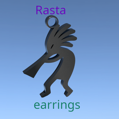 earrings Rasta earrings