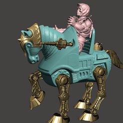 ScreenShot574.jpg 3D file Robot Horse Action Figure MOTU Style Battle Horse・3D print design to download