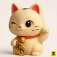 Render-1.1.png Lucky Neko Maneki - Cute Cat 3D Print Model