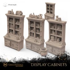 1000X1000-Gracewindale-display-cabinets.jpg STL file Set of Display Cabinets・3D printing template to download