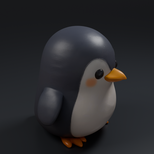 Cute Penguin 3D printable STL miniature