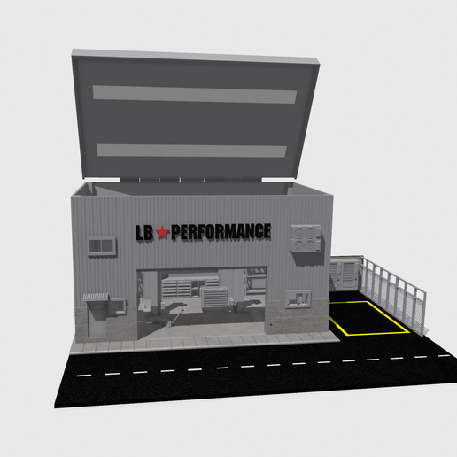 ☆ Diorama Hanger LB Ver.2 🚗 The Liberty Hangar | 1/64 Scale JDM Industrial Garage Diorama