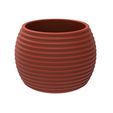 Special_horizontal_line_Spherical_pot_Bowl.1397.jpg FINNED SPHERICAL VASE - POT - PENCIL HOLDER OR PLANTER