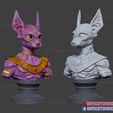 Sphynx Cat_Beerus_Bust_3dprintable_stl_09.jpg Beerus Dragon Ball Super Bust