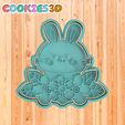 CONEJITO-CON-FLORES.png Easter bunny cutter for cookies and dough - Happy Easter Day - Cookies