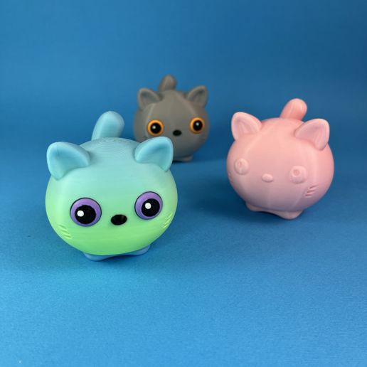 Clicker Cat Fidget No Stress 🐱, Clicky Toy Fun! ・ STL File for 3D ...