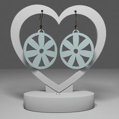 r213.jpg STL file Earrings 213 - Flower・Design to download and 3D print