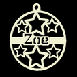 Zoe.png UK Names Christmas Xmas Decoration