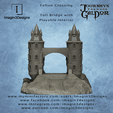 Felton Crossing (OURNEYS THROUGH Toll Bridge with fEper Playable Interior Imagin3Designs - Ve ~www.myminifactory.com/t Imagin3 Designs, = . ~ « www.facebook.com/imagin3designs 2 www.instagram.com/imagin3designs/ | “ne www.patreon.com/imagin3designs Pe, ee Whe + a4 2 ae en Ponte a pedaggio Felton Crossing con interni giocabili