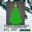 1-tree-star-ornament-blank.png Christmas Ornament Bundle 4 Blank ornaments / personalized shapes / gifts / bllank templates / crafts / kids crafts