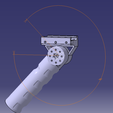 AIRSOFT POIGNEE AMOVIBLE V2 CATIA 45°.png Removable handle V2 airsoft, paintball, weapon