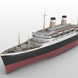 2.png SS Constitution ocean liner and cruise ship, 1951 version - full hull and waterline