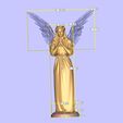 9.jpg praying angel 3D print model