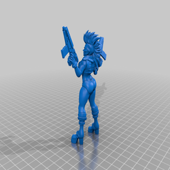 CyberBake_Rocker1.png Free 3D file Cyberpunk - RockerGirl Gunner・3D printer model to download