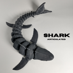 11.png 3D file ANGRY SHARK - ARTICULATED SHARK - PRINT IN PLACE - NO SUPPORTS・3D print design to download