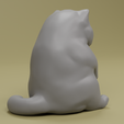 0004.png Sad and Lethargic British Shorthair Cat Figure for 3D Printing