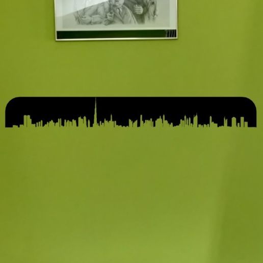 SILHOUETTE CITY DUBAI WALL DECORATION - 3D model önizlemesi