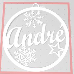 andre.jpg STL file Bola Natal Andre・Model to download and 3D print