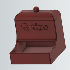 Qtips.png Download free STL file Q-tip holder • 3D printing object, ToriLeighR