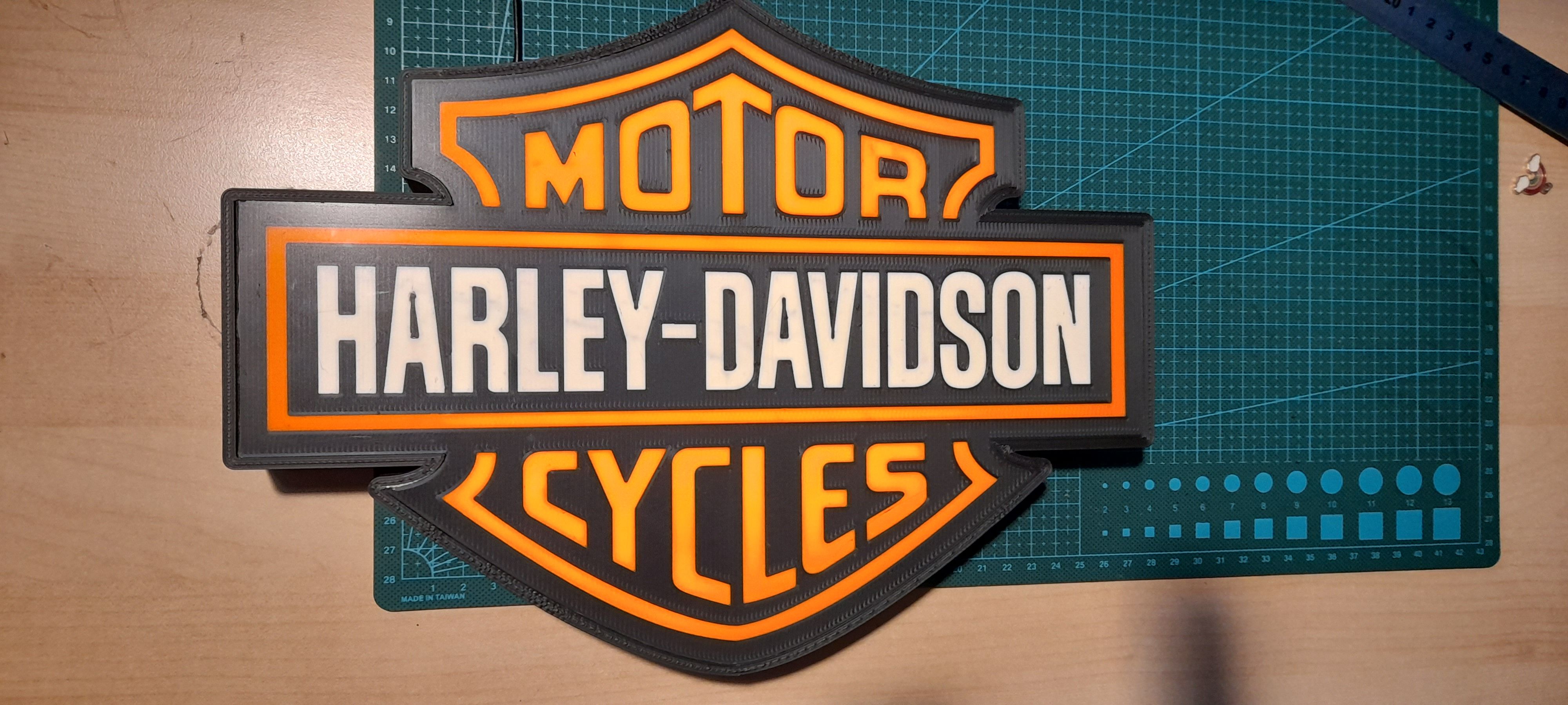 20220119_162644.jpg Datei STL Harley Davidson Logo Multicolor herunterladen • Modell für den 3D-Druck, bochtele