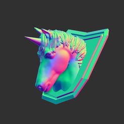 preview-3.jpg Wall Hang Unicorn Head (Horse with Horn Head)
