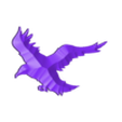 Cuervos III.stl Raven in Flight - Elegance in Geometric Shapes
