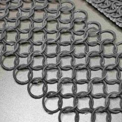 Chainmail_499kb.jpg Fichier STL gratuit Cotte de mailles. 2 mm. Angle de 60 degrés.・Objet pour impression 3D à télécharger