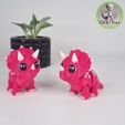 6.jpg Flexi Mini Triceratops | Print In Place | No Supports
