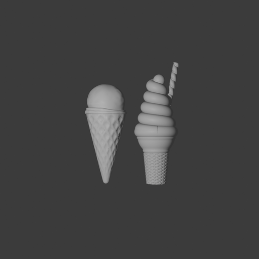 ICE CREAM DIORAMA FOR 1/64 3D model