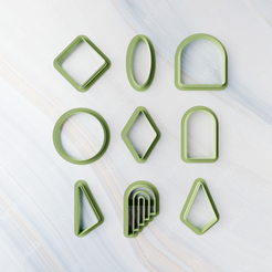 Polymer-Clay-cutter-2.png STL file SET of 9 polymer clay cutters・3D printable model to download