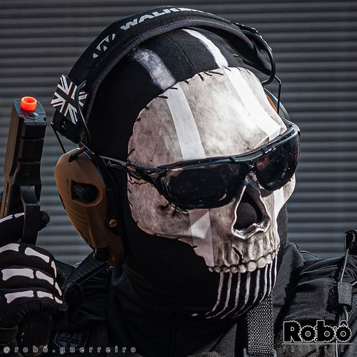 👻 GHOST MASK MW2 SIMON RILEY - CALL OF DUTY - MODERN WARFARE - 3 ...