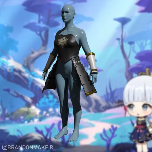 UNDER ARMOUR - ayaka 🎲 Kamisato Ayaka Armor for Cosplay - Genshin Impact・ 3D