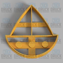BOTE.jpg STL file Boat - Boat Cookie Cutter・Template to download and 3D print