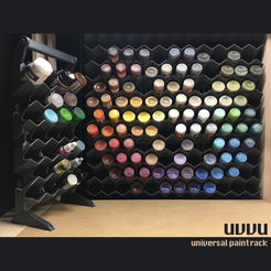 uvvu.png 3D file Universal Paint Rack・3D printable model to download