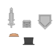 parts.png Free STL file Roblox accesories・3D printable design to download