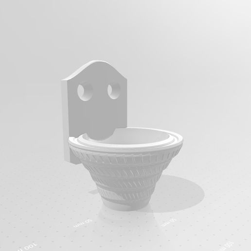 Decorative pot (wall) - 3D model önizlemesi
