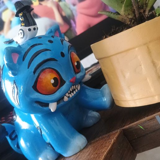 🐅 Tigre Derpy - Cat KPop Demon Hunters・Archivo STL para Impresión 3D・Cults
