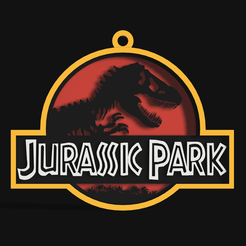 Jurassic-Park.png Fichier 3MF gratuit Jurassic Park : Porte-clés・Plan pour imprimante 3D à télécharger